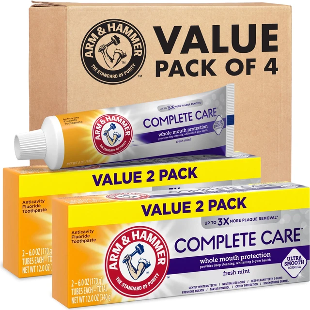Main image of Arm & Hammer Complete Care Toothpaste Fresh Mint 6.0 oz 4-Pack