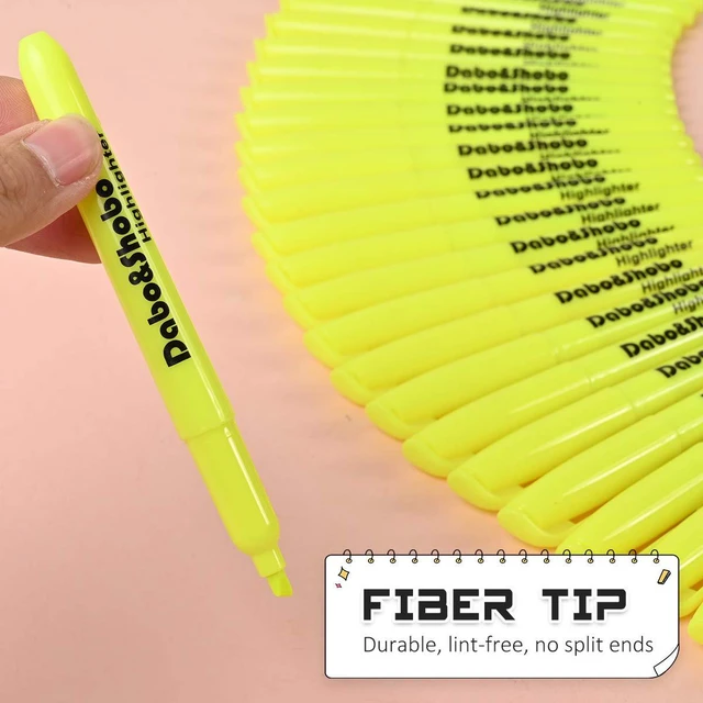 Alt view image 2 of 6 - Dabo&Shobo Yellow Highlighter, 60 Pack, Bright Color, Chisel Tip, for Home School Office
