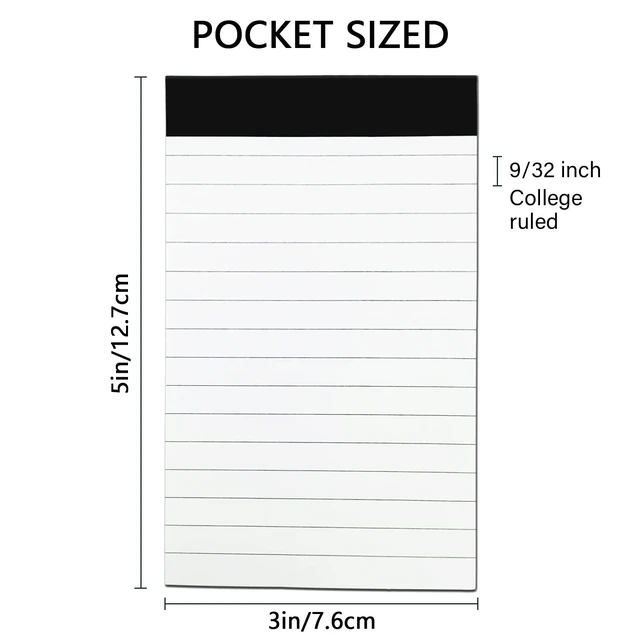 Alt view image 4 of 6 - Nichela 20 Pack Small Notepad 3 x 5 Inch Lined Paper, 30 Sheets Each, Desk Notepads for Office Writing