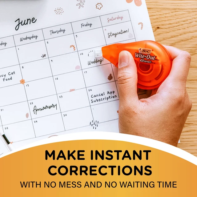 Alt view image 4 of 6 - BIC Wite-Out EZ Correct Tear-Resistant Correction Tape 39.3ft 10Count