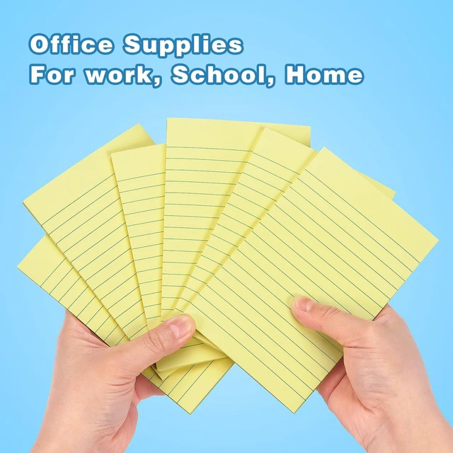Alt view image 3 of 7 - Early Buy Lined Sticky Notes 4x6in, 6 Pads, 45 Sheets/Pad, Yellow