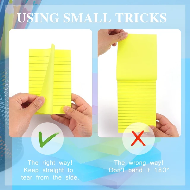 Alt view image 4 of 7 - Early Buy Lined Sticky Notes, 4x6in, 6 Bright Colors, 6 Pads, 45 Sheets/Pad