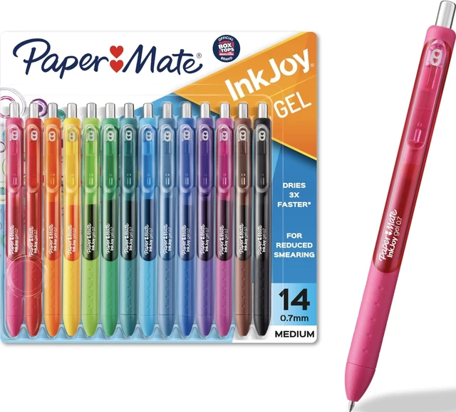 Main image of Paper Mate InkJoy Gel Pens, Assorted, Medium Point 0.7mm, 14 Count