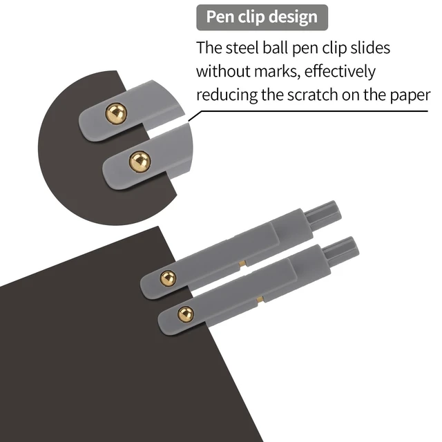Alt view image 2 of 6 - Ddaowanx Gel Pens 6Pcs 0.5mm Retractable Quick Dry Black Ink