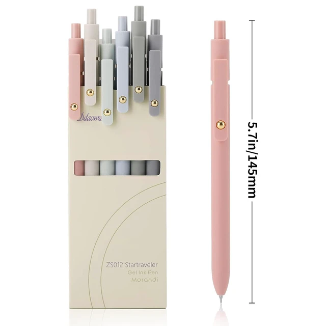 Alt view image 6 of 6 - Ddaowanx Gel Pens 6Pcs 0.5mm Retractable Quick Dry Black Ink