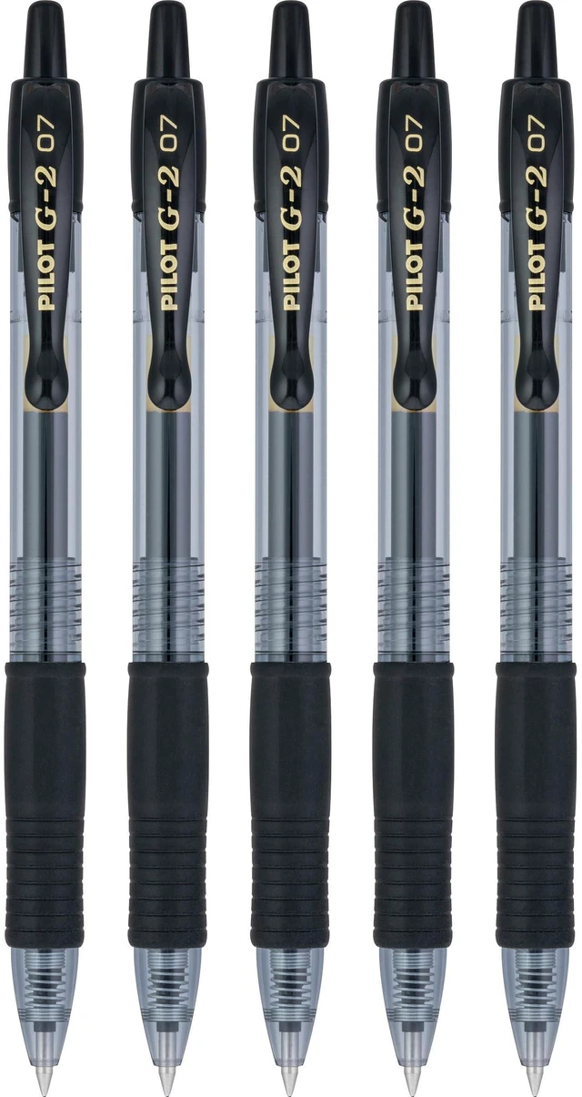 Alt view image 2 of 6 - PILOT G2 Premium Gel Pens, Fine Point 0.7mm, Black Ink, 5-Pack