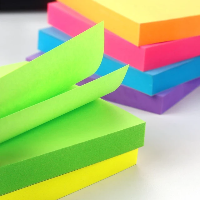 Alt view image 7 of 7 - 3x3in Bright Colors Self-Stick Sticky Notes, 24 Pads, 70 Sheets per Pad