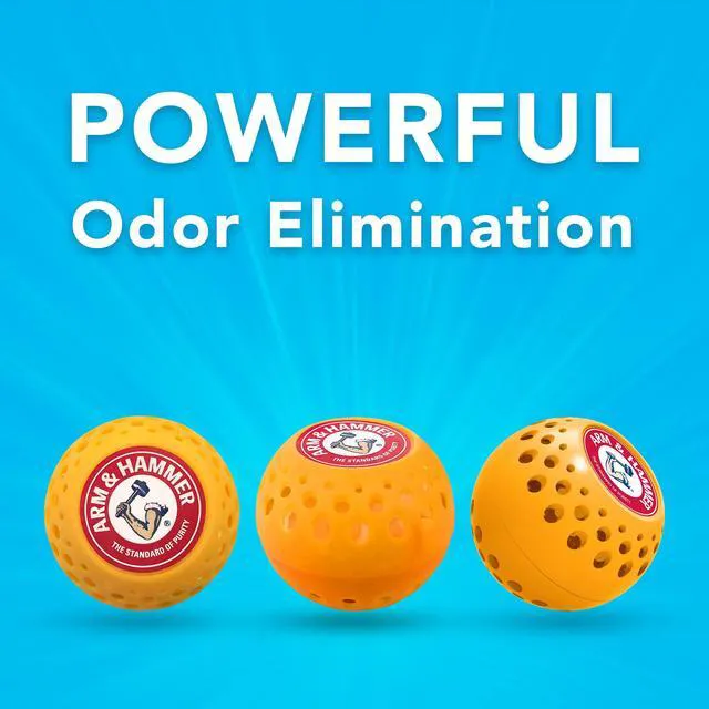 Alt view image 3 of 6 - Arm & Hammer OdorBusterz Odor Eliminator Balls, Clean Burst, 10 Count - Baking Soda Odor Control for Closets, Drawers, Hampers & Small Spaces