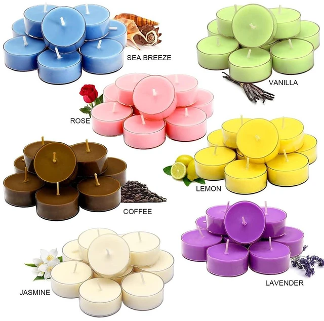 Alt view image 2 of 7 - DEYBBY Jasmine Aromatherapy Tea Candles, 12 Pack, 4 Hours Burn