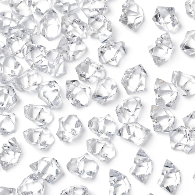 Main image of DOMESTAR Clear Fake Ice Rocks 150 PCS Acrylic Crystal Vase Fillers