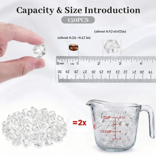 Alt view image 2 of 6 - DOMESTAR Clear Fake Ice Rocks 150 PCS Acrylic Crystal Vase Fillers