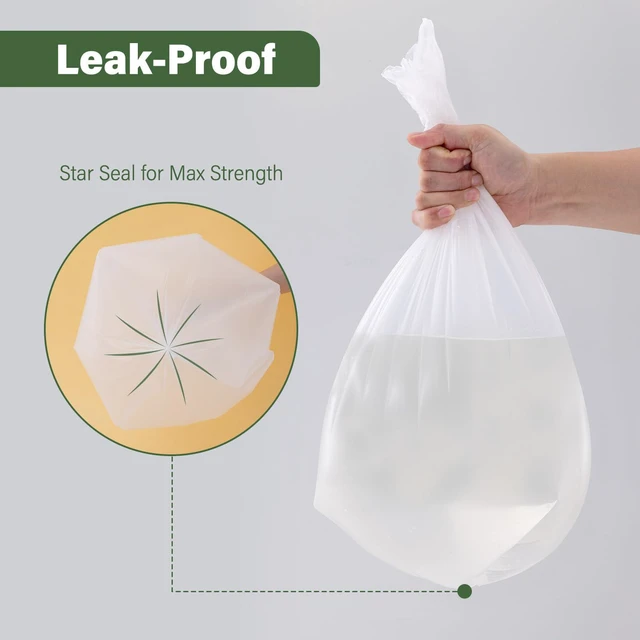 Alt view image 6 of 7 - Jaoul 1.2 Gallon Unscented Strong Small Trash Bags for Bathroom Can, White Trash Can Liners, 100 Count
