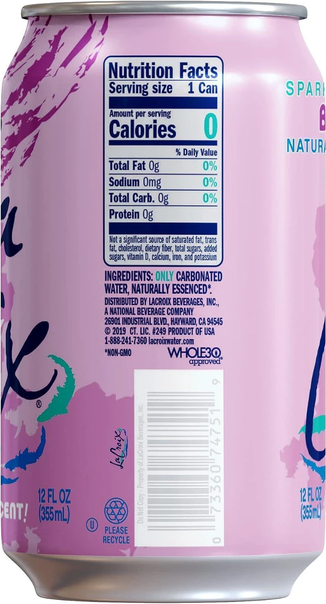 Alt view image 2 of 6 - La Croix Sparkling Water Berry, 12 Fl Oz, Pack of 8