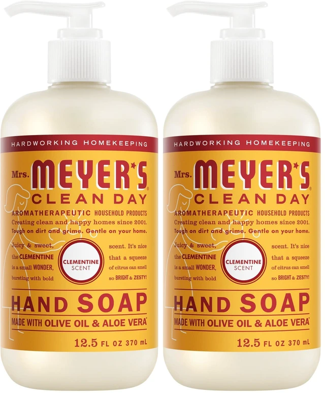Main image of MRS. MEYER'S CLEAN DAY 12.5Fl Oz, Pack of 2, Hand Soap, Clementine Scent
