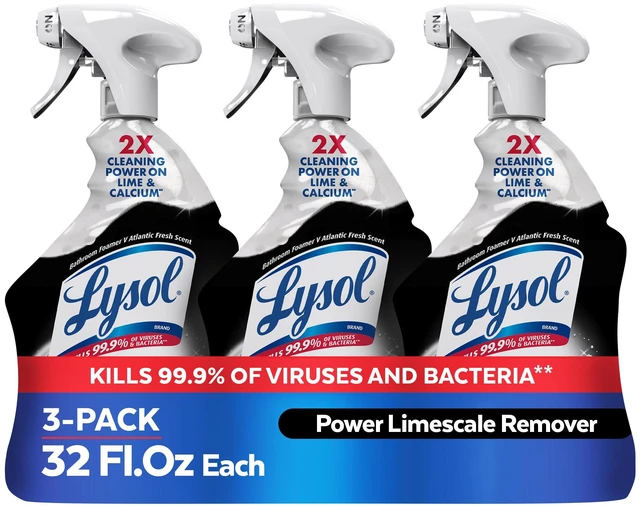 Main image of Lysol Power Limescale Removing Bathroom Cleaner Spray, 32oz, 3-Pack
