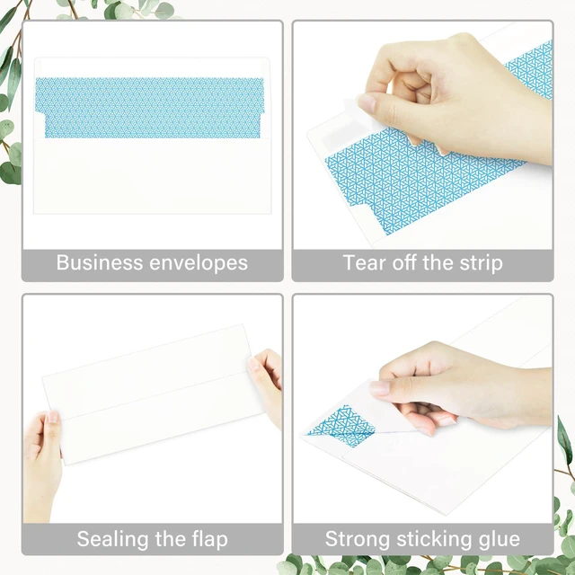 Alt view image 3 of 6 - QIKSION 50 Pack #10 Letter Size Self Seal Business Envelopes