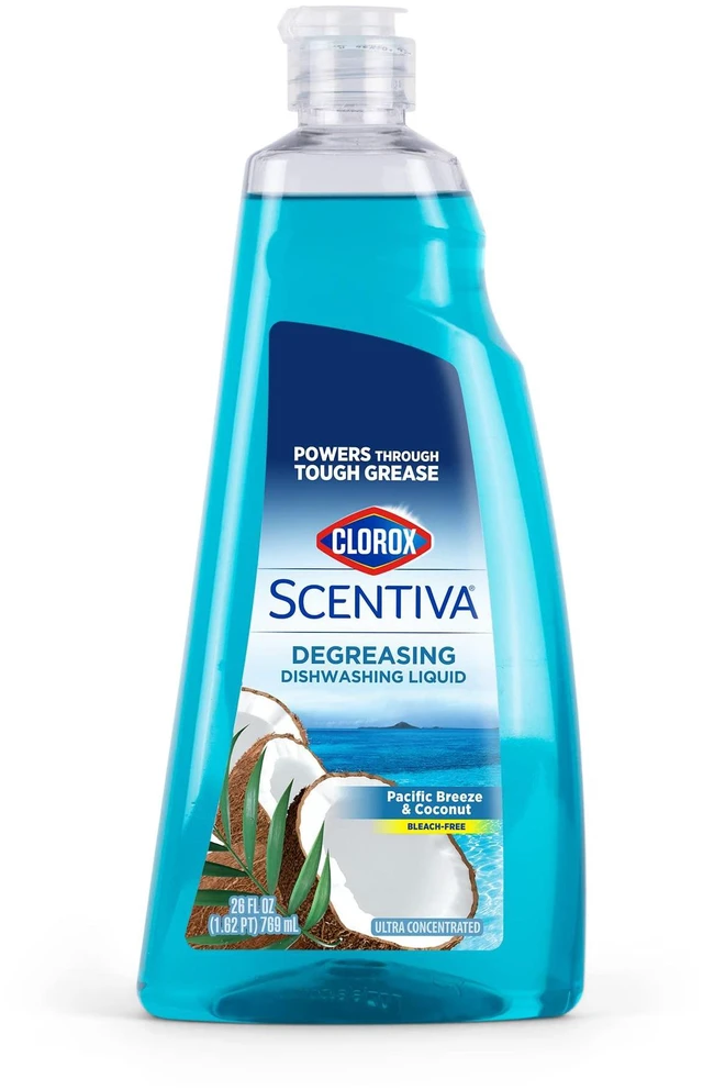 Alt view image 2 of 5 - Clorox Scentiva Liquid Dish Soap, Pacific Breeze & Coconut, 26 Fl Oz, 2-Pk