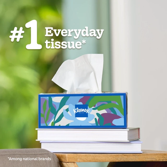 Alt view image 3 of 6 - Kleenex Trusted Care Facial Tissues, 8 Flat Boxes, 200 Tissues per Box