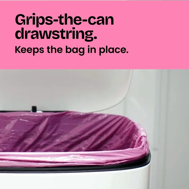 Alt view image 3 of 6 - Glad ForceFlex MaxStrength Tall Kitchen Trash Bags, Rip and Tear Resistant, Cherry Blossom Scented Pink, Odor Control with Febreze Freshness, 13 Gallon, 90 Count