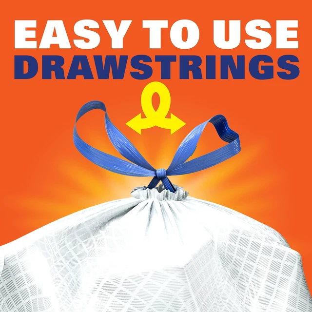 Alt view image 3 of 6 - Hefty Ultra Strong 13Gal Kitchen Trash Bags, White, Fabuloso Citrus, 80ct