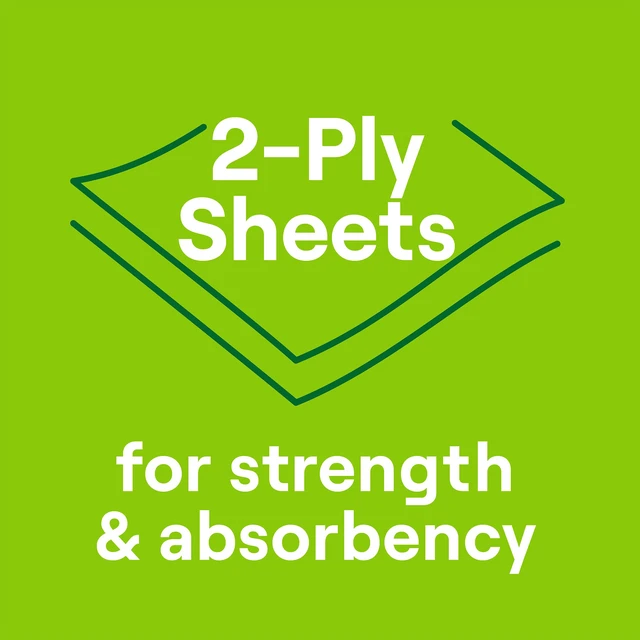 Alt view image 4 of 4 - Seventh Generation Paper Towels, 2-Ply, 100% Recycled Paper, 2 Rolls (Pack of 2) (Packaging May Vary)