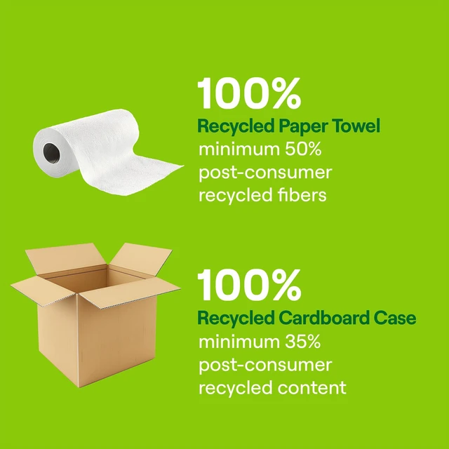 Alt view image 3 of 6 - Seventh Generation 100% Recycled Paper Towels, 2 Rolls, 140 2-Ply Sheets, White, Strong & Absorbent, Whitened Chlorine-Free, Kitchen, Bathroom & Everyday Cleaning