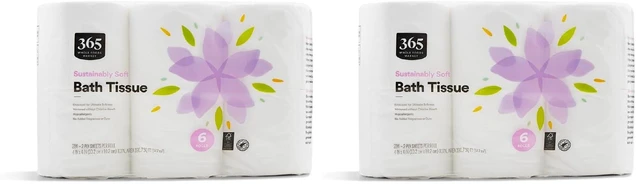 Main image of 365 by Whole Foods Market Bath Tissue Double Roll, 286Sheets, 6Rolls, Pack of 2