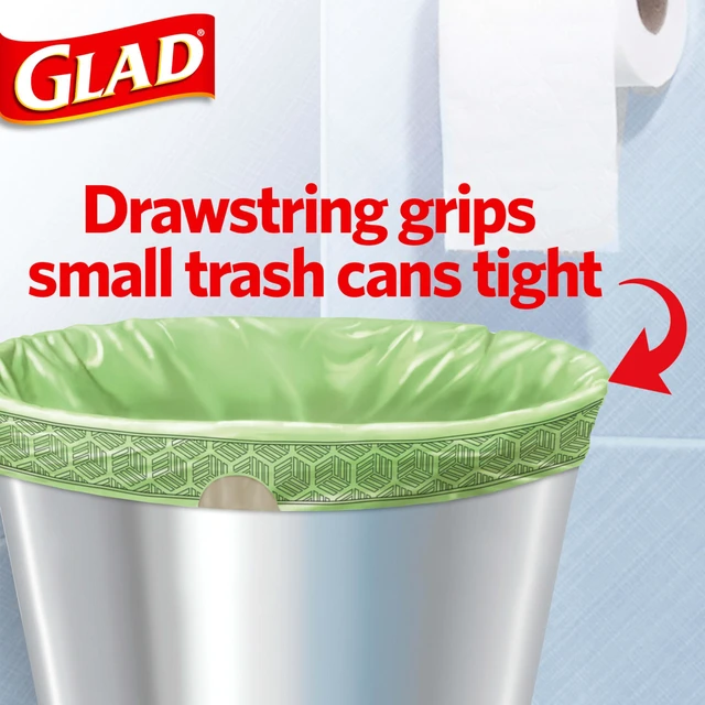 Alt view image 4 of 6 - Glad Small Kitchen Drawstring Trash Bags, 4 Gallon, Febreze Sweet Citron & Lime, 34 Count