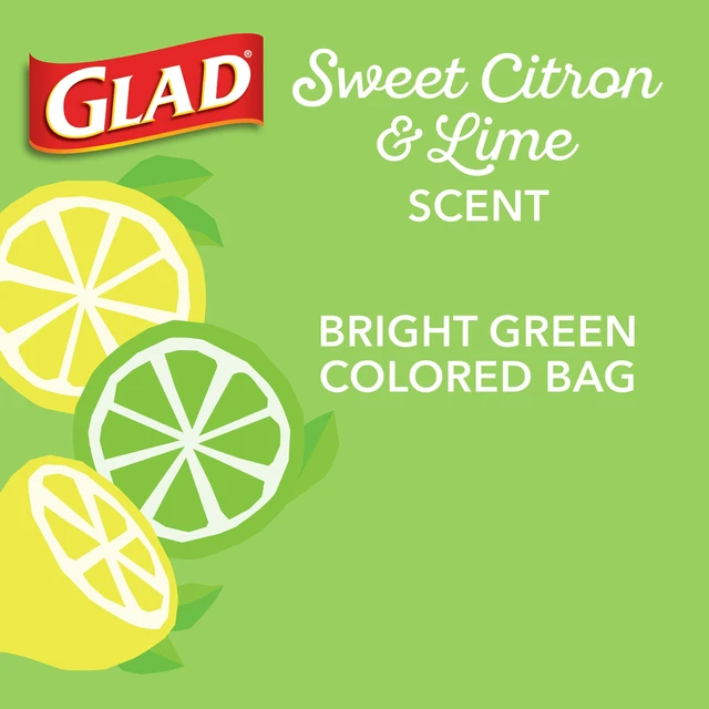 Alt view image 3 of 6 - Glad Small Kitchen Drawstring Trash Bags, 4 Gallon, Febreze Sweet Citron & Lime, 34 Count