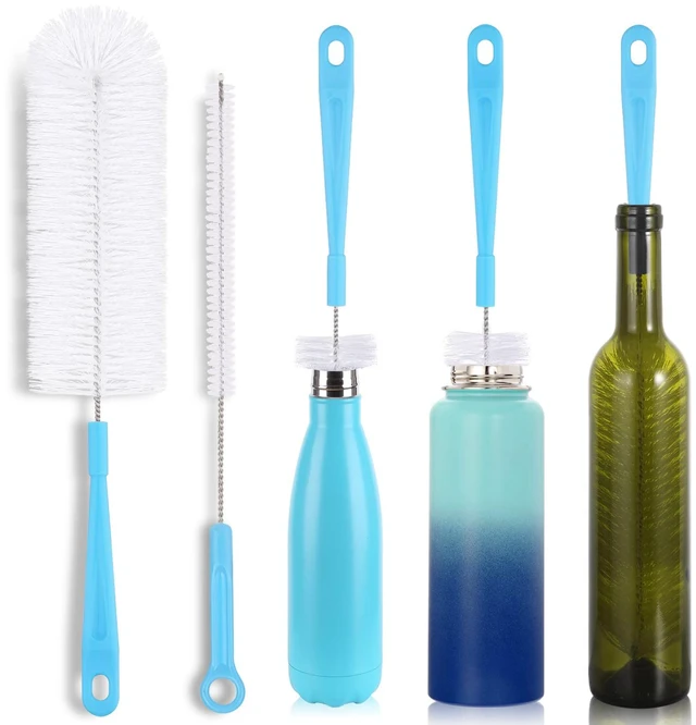 Main image of 16" Long Handle Bottle Brush Cleaner for Water Bottles, Narrow Neck Sport Bottles, Beer Bottles and Jugs, Set of 2