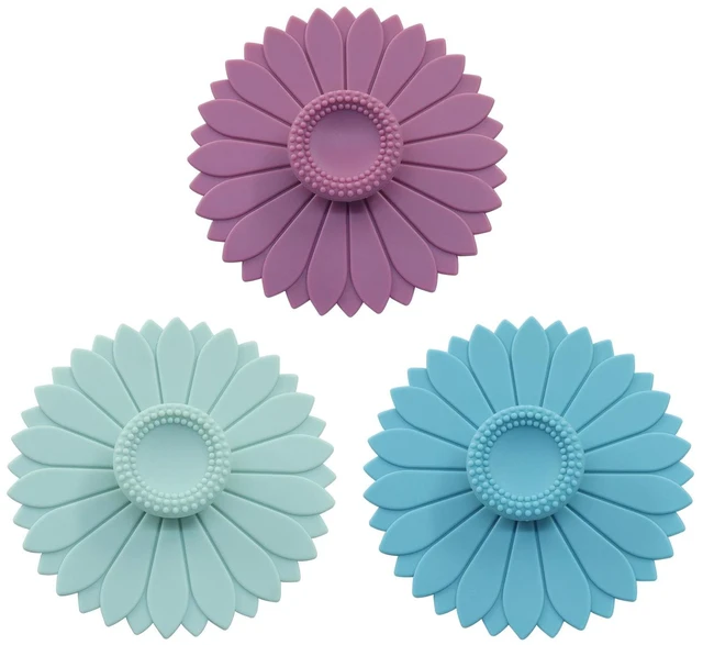 Main image of Hitefu Sunflower Silicone Cup Covers, Set of 3, Multicolored
