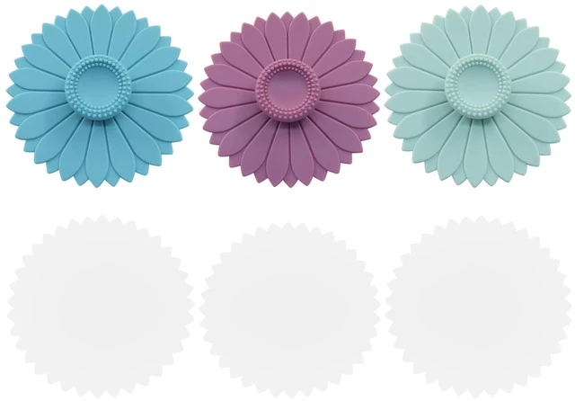 Alt view image 2 of 5 - Hitefu Sunflower Silicone Cup Covers, Set of 3, Multicolored