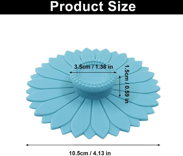 Alt view image 3 of 5 - Hitefu Sunflower Silicone Cup Covers, Set of 3, Multicolored