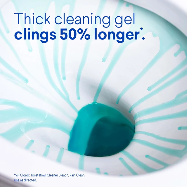 Alt view image 4 of 6 - Clorox Toilet Bowl Cleaner Clinging Bleach Gel, Ocean Mist, 24 Fl Oz, Pack of 2