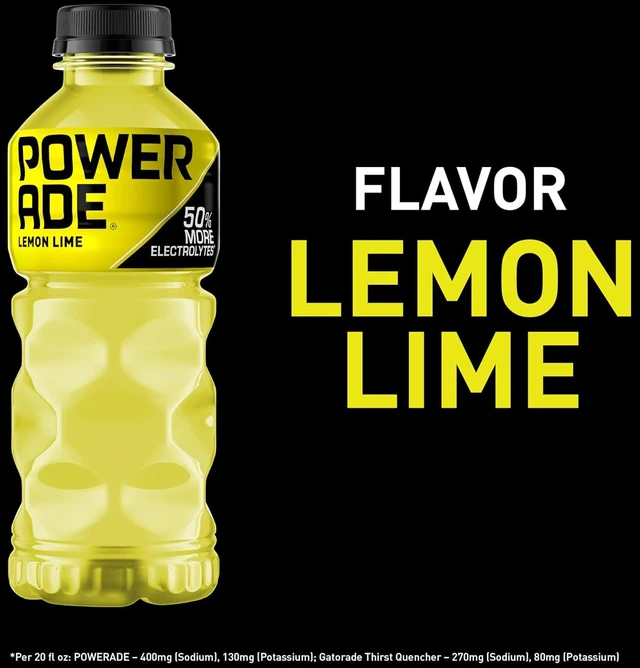 Alt view image 2 of 6 - POWERADE Sports Drink, Lemon Lime, 20 Oz (8-Pack)