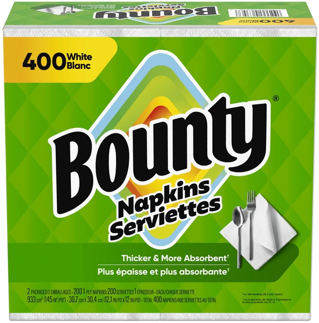 Main image of Bounty Paper Napkins White 400Count