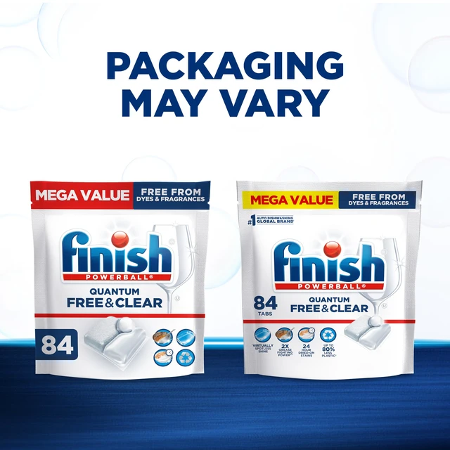 Alt view image 5 of 7 - Finish Free & Clear Dishwasher Pods, Dye & Fragrance Free Detergent, 84 ct.
