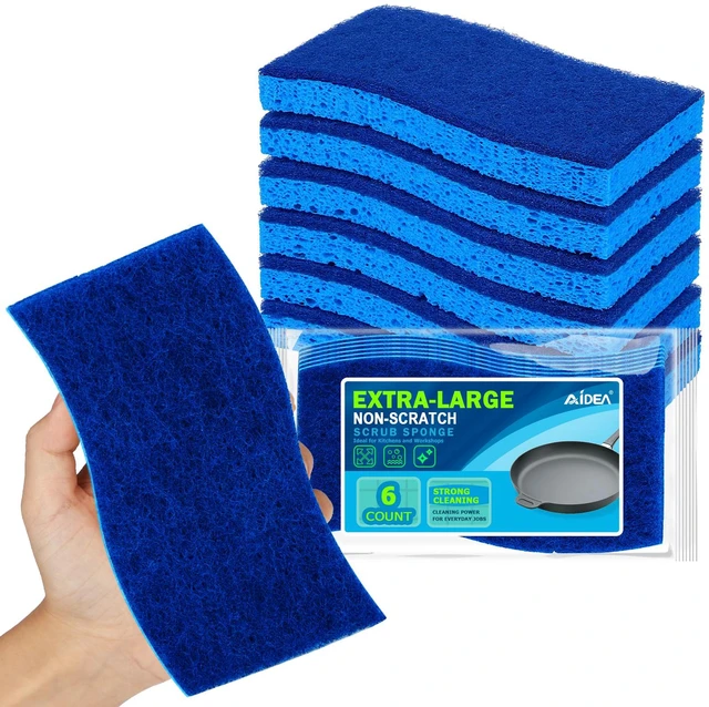 Main image of AIDEA XL Sponges Kitchen 6Count, Non-Scratch Scrub Sponges for Dishes