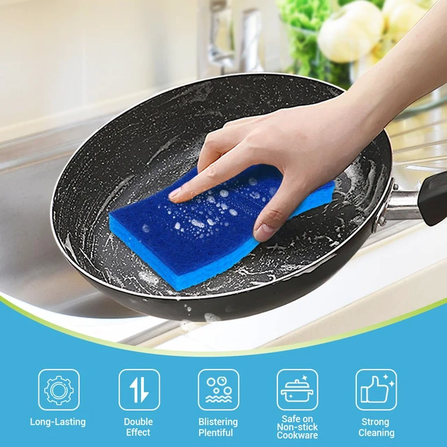 Alt view image 5 of 6 - AIDEA XL Sponges Kitchen 6Count, Non-Scratch Scrub Sponges for Dishes
