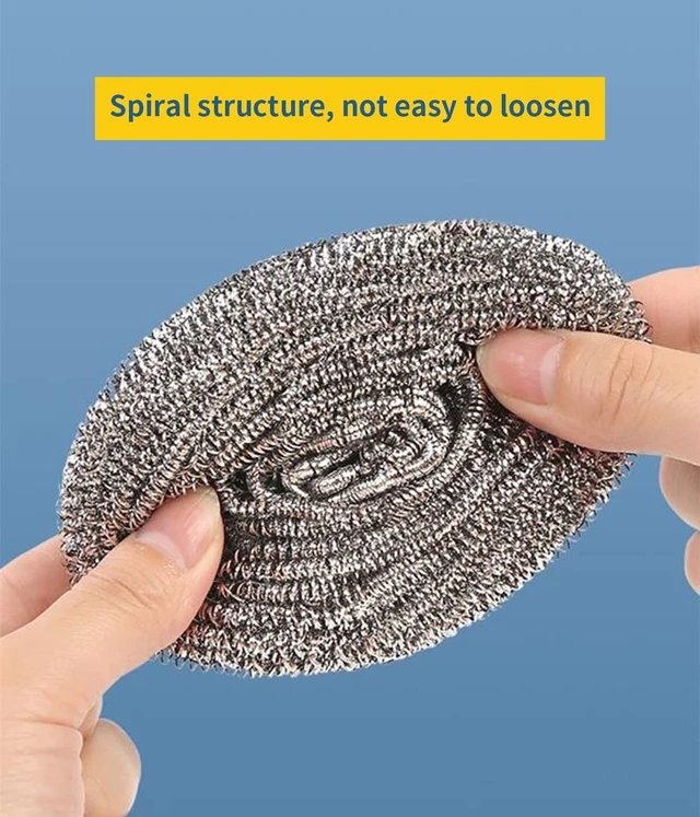 Alt view image 5 of 6 - 6Pcs Steel Wool Scrubbers - Flexible Scrubber Pads for Cleaning Dishes, Pots, Pans, Grills and Sinks