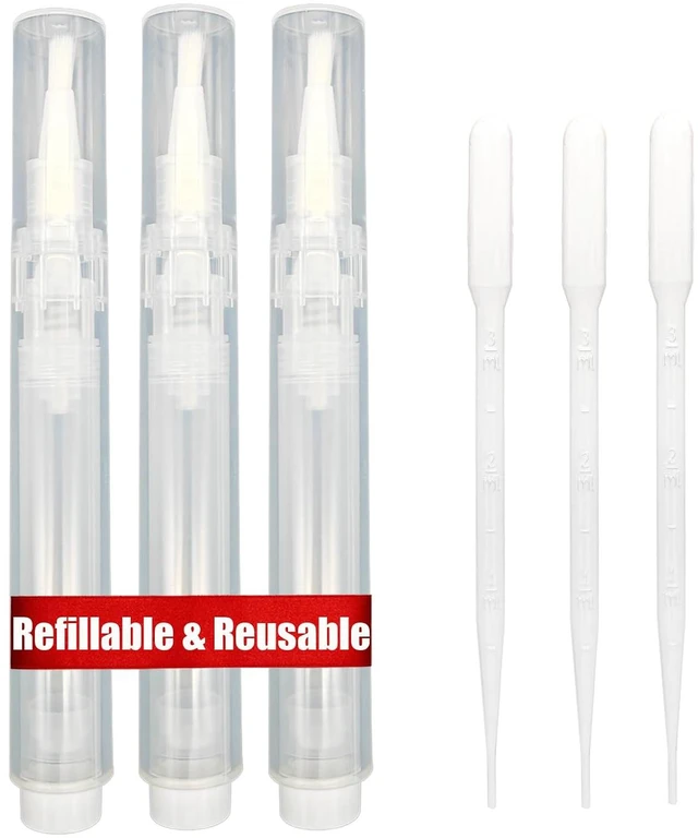 Main image of Cuticle Oil Pen, 3 Pack, Refillable (White)