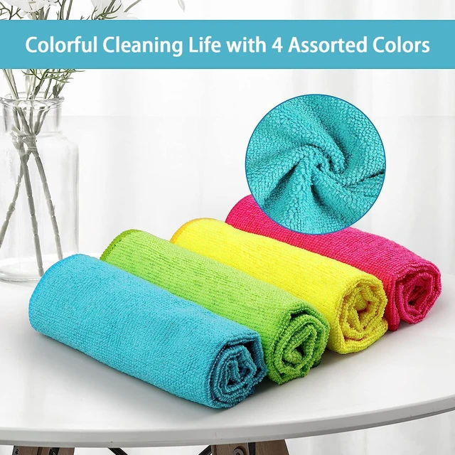 Alt view image 5 of 6 - HOMEXCEL 12PK Microfiber Cleaning Cloth, Cleaning Rag for Home, 11.5x11.5in