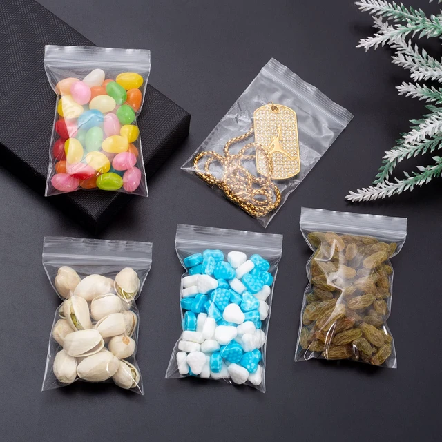Alt view image 4 of 7 - 400PCS Small Plastic Bags, 4 Assorted Sizes, Small Baggies
