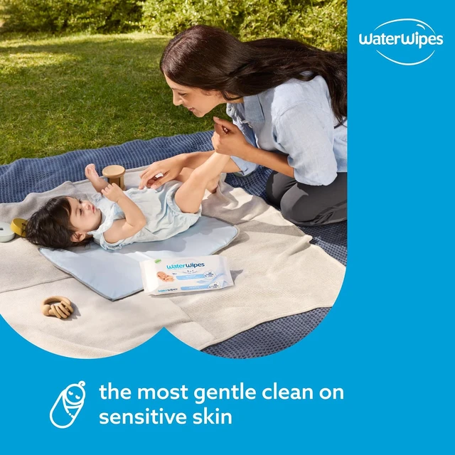 Alt view image 3 of 6 - WaterWipes Sensitive+ Newborn & Baby Wipes, 3-In-1 Cleans, Cares, Protects, 99.9% Water, Unscented & Hypoallergenic, 300 Count (5 Packs)