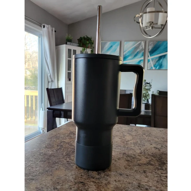 Alt view image 5 of 5 - dcieiosul Set of 4 Reusable Metal Straws, Long Stainless Steel Straw with Cleaning Brushes and Case, Drinking for 40 oz and 30 oz Tumblers