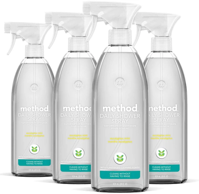 Main image of method Daily Shower Cleaner Spray, Eucalyptus Mint Scent, 28 fl oz, 4 Pack