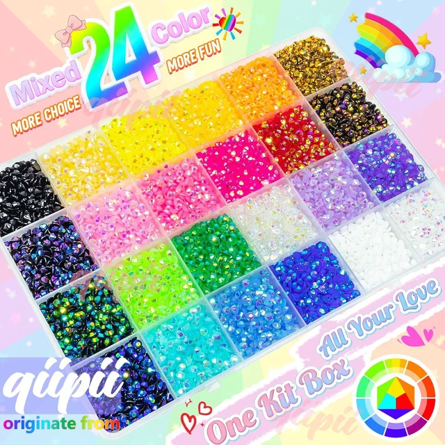 Alt view image 2 of 7 - qiipii 24 Color Bedaazler Kit 3mm Jelly AB Resin Rhinestones for Bedazzling