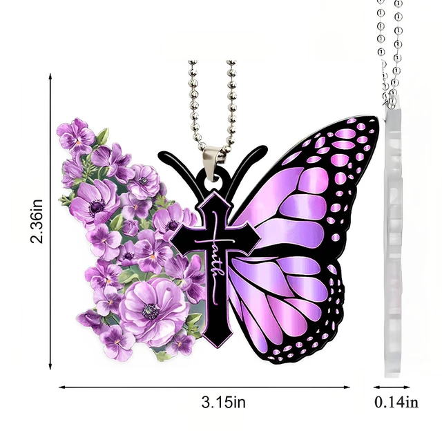 Alt view image 3 of 6 - Butterfly Car Hanging Ornament, Hanging Charm Home Decoration Keepsake