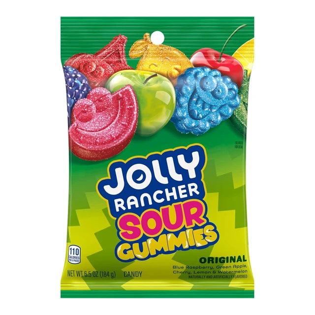 Alt view image 2 of 7 - JOLLY RANCHER Gummies Sours Assorted Fruit Flavored Candy Bag, 6.5 oz (Pack of 2)
