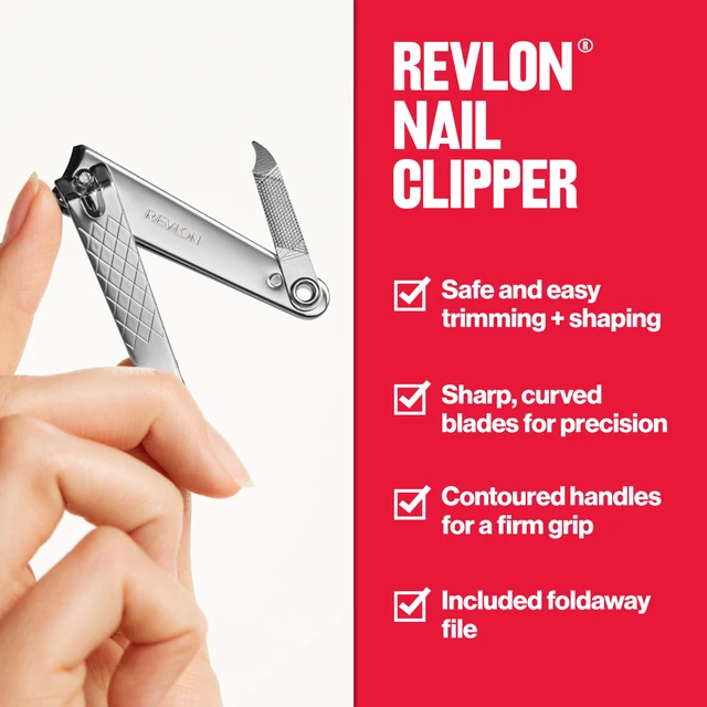 Alt view image 3 of 5 - Revlon Mini Nail Clipper, Nail Care Tools, Curved Blade for Trimming & Grooming, Easy to Use (Pack of 2)